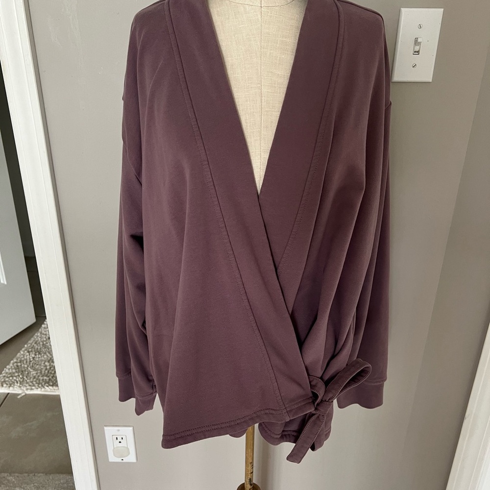 Athleta Mauve Wrap Cardigan